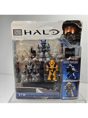 NEW Mega Bloks Halo Spartan Assault Pack 57 pcs 97336 Partially Broken Seal